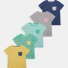 Friboo Niños POCKET TEE 5 PACK - Camiseta Estampada - Multi-coloured - 917_green - 602_yellow - 202 -Tienda Friboo barata 169f118cb1924f61be15fddab39e1680