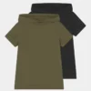 Friboo Niños BOYS HOODED TEE 2 PACK - Camiseta Estampada - Khaki/black -Tienda Friboo barata 19a4925896ba45ab9887020b4262183d