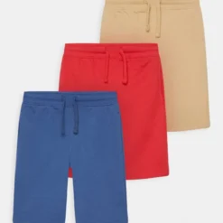 Friboo Niños SOLID 3 PACK - Pantalones Deportivos - Tan/red/blue