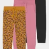 Friboo Niños BASIC GIRLS 3 PACK - Pantalones Deportivos - Pink/black/yellow
