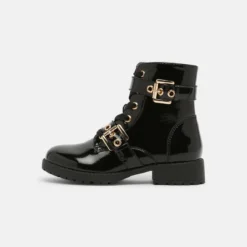 Friboo Niños Botines Con Cordones - Black