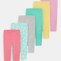 Friboo Niños 7 PACK - Leggings - Multi Coloured/ight Pink/yellow