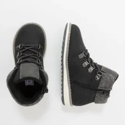Friboo Niños Botines Con Cordones - Black