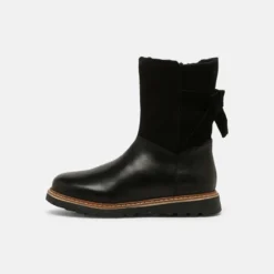 Friboo Niños LEATHER - Botas Para La Nieve - Black