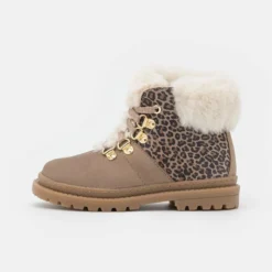 Friboo Niños LEATHER - Botines Con Cordones - Nude