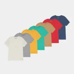 Friboo Niños BASIC BOY TEE 7 PACK - Camiseta Básica - Multi-coloured/dark Blue/red