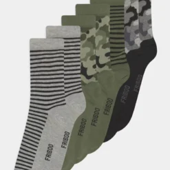 Friboo Niños 7 PACK - Calcetines - Black/grey/khaki